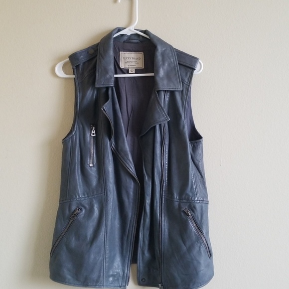 Grey Leather Vest - Picture 1 of 1